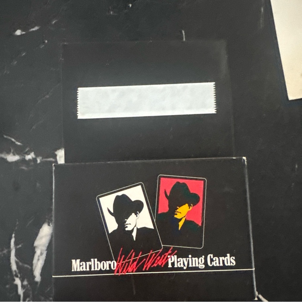 Marlboro Black and Red Cowboy Playing Cards